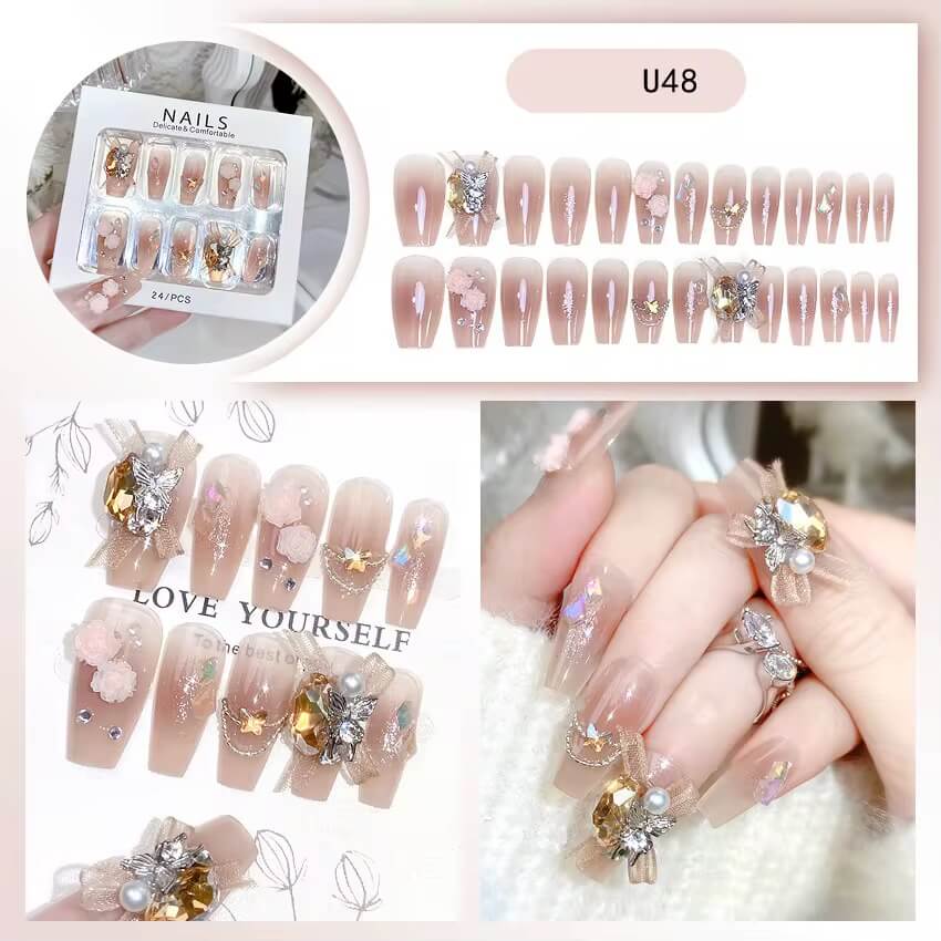 Japanese Press on Nails – Cute 3D Kawaii Fake Nails #1898-7
