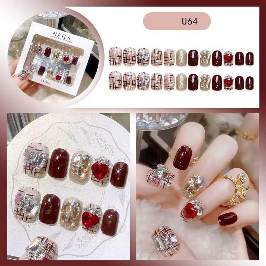 Japanese Press on Nails – Cute 3D Kawaii Fake Nails #8682-7