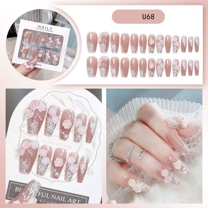 Japanese Press on Nails – Cute 3D Kawaii Fake Nails #8687-7