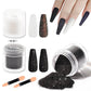 Nail Art Glitter Powder White Black Sugar Effect - Premier Nail Supply 