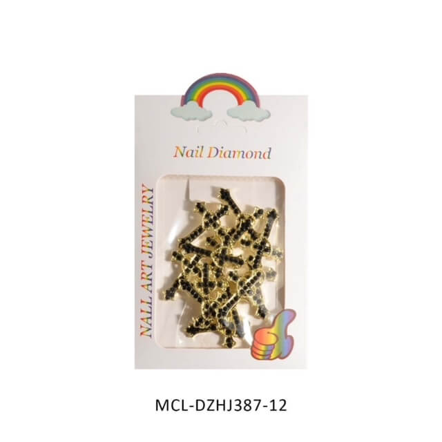 Rhinestone Cross 3D Nail Charm 12pcs/Bag - Premier Nail Supply 