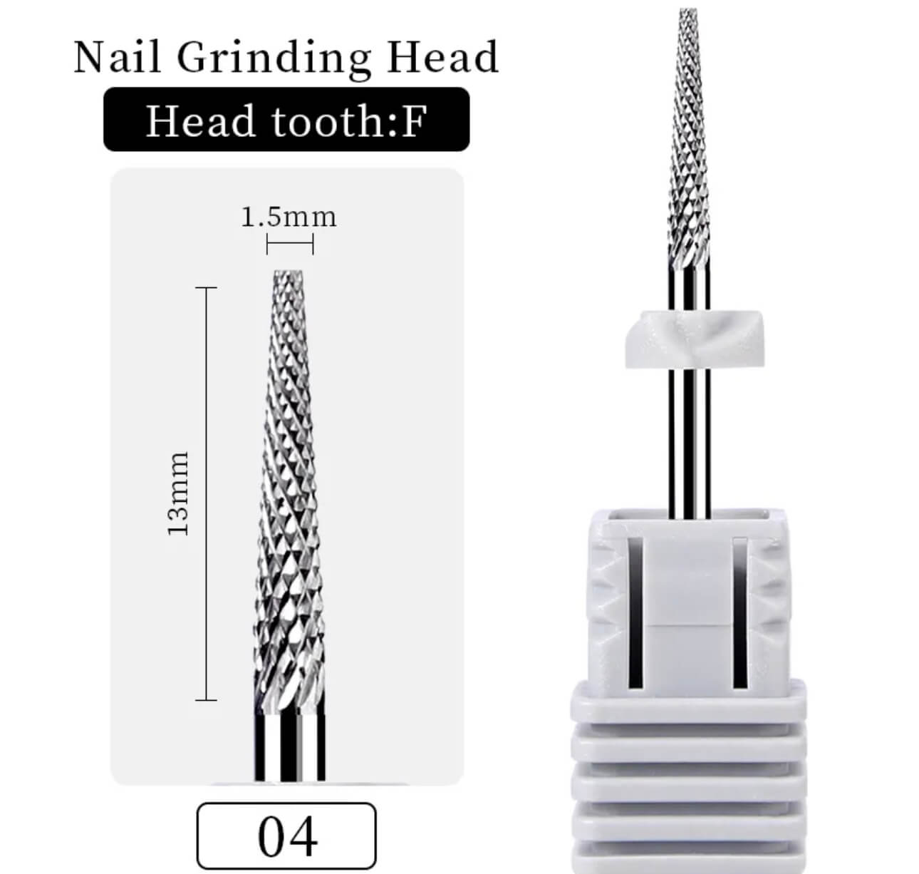 Carbide Cuticle Nail Drill Bit Small Cone 3/32"-M - Premier Nail Supply 