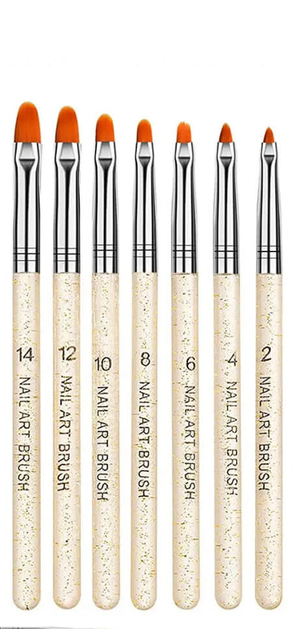 7pcs/Gel Nail Art Brush set - Premier Nail Supply 