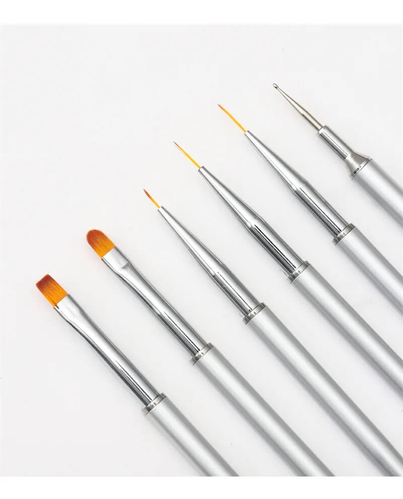 Nail Liner Brushes Art 6pcs/Set - Premier Nail Supply 