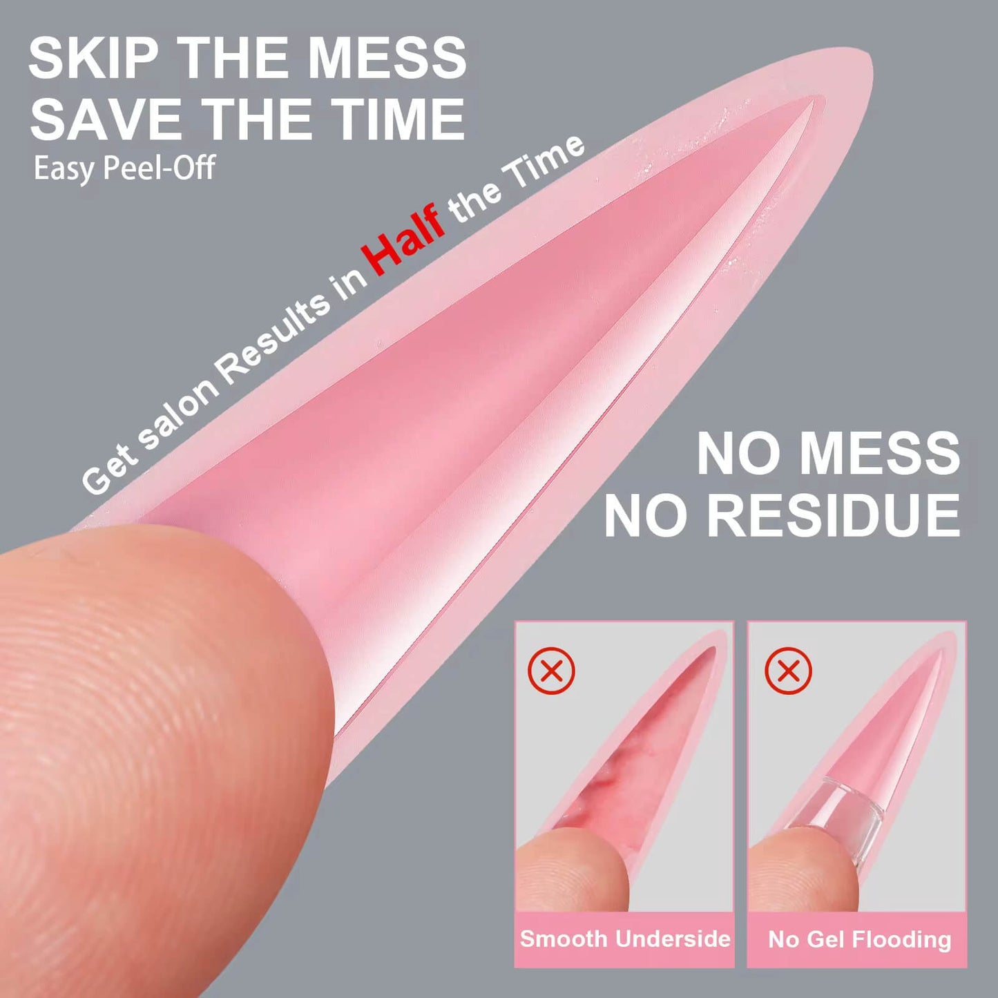 Nail Tip Extensions Coffin Dual Nail Forms 256pcs#1/6339-12