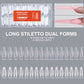 Nail Tip Extensions Arched Almond Dual Nail Forms 256pcs#5 /5341-12