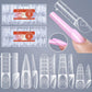 Nail Tip Poly Gel Form Extension Space French Coffin #4/1274-9