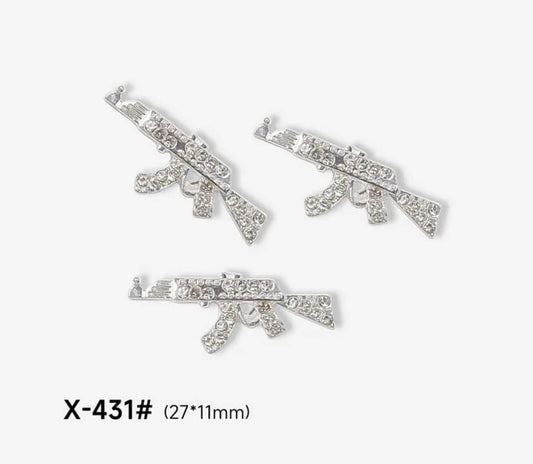 3D Nail Charm Gun Design 2pcs/bag - Premier Nail Supply