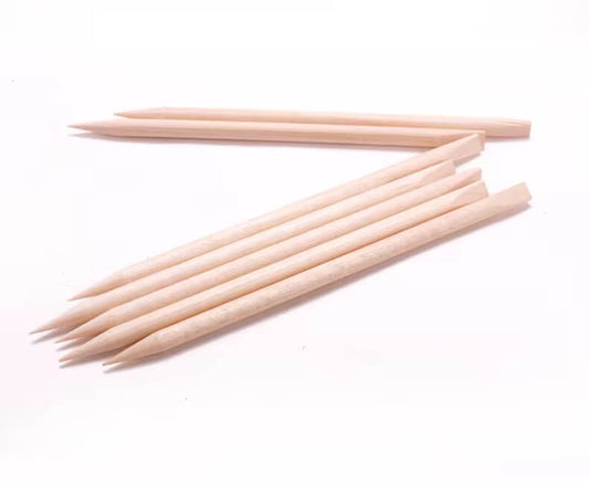 Wooden Wax Sticks Double End 100pcs/Bag
