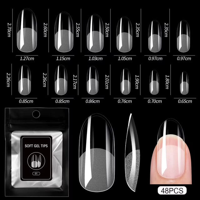 Gel Nail Tips 48pcs/Bag