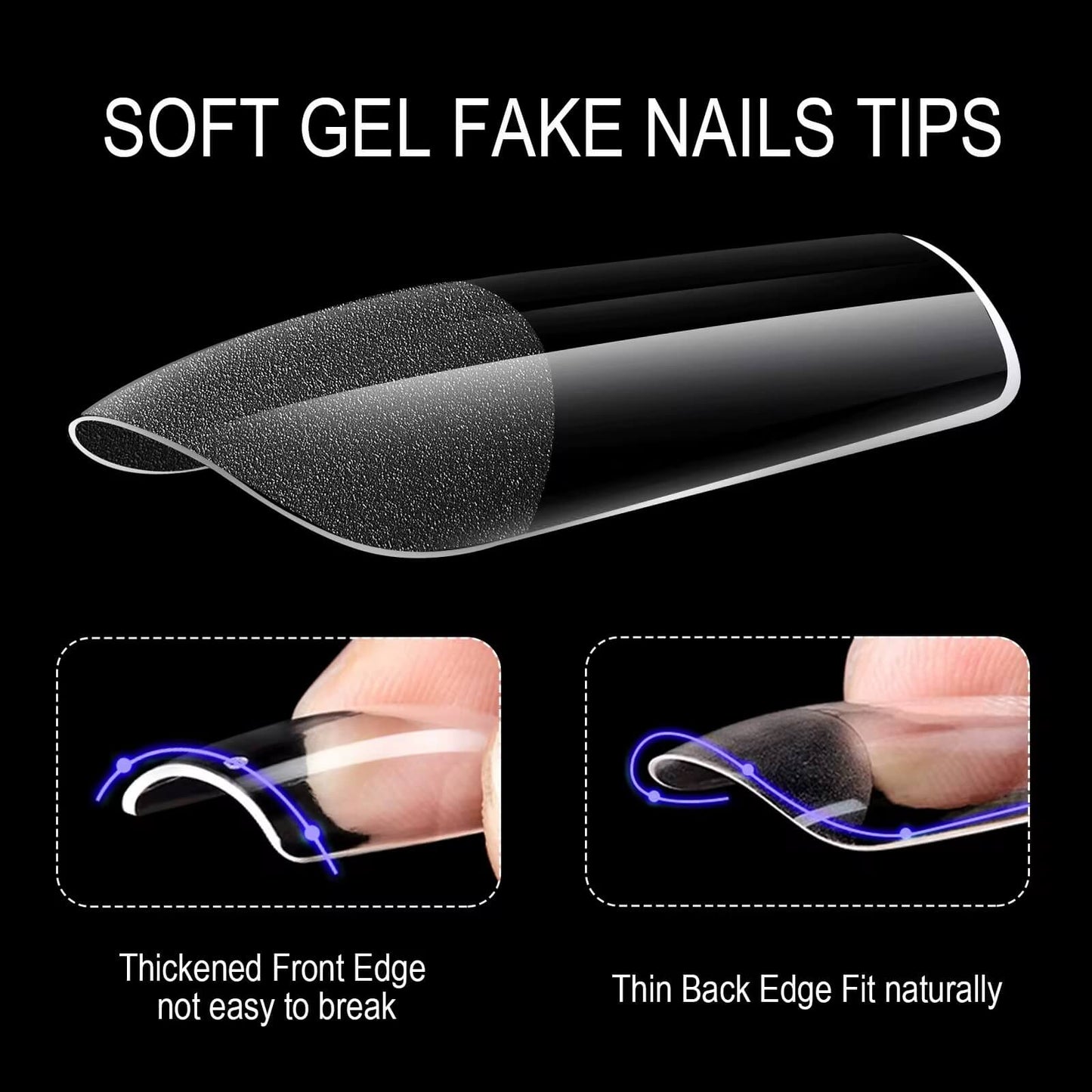 Gel Nail Tips 48pcs/Bag