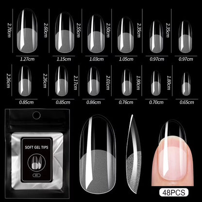 Gel Nail Tips 48pcs/Bag