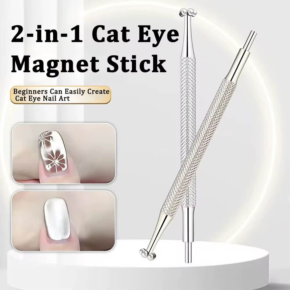 Nail Magnet Tool Dual-Head Cat Eye Flower 2 in 1