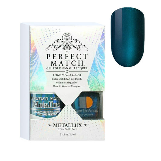 LeChat Perfect Match Metalux Gel Polish & Nail Lacquer - Siren Song 0.5 oz - MLMS12 - Premier Nail Supply 