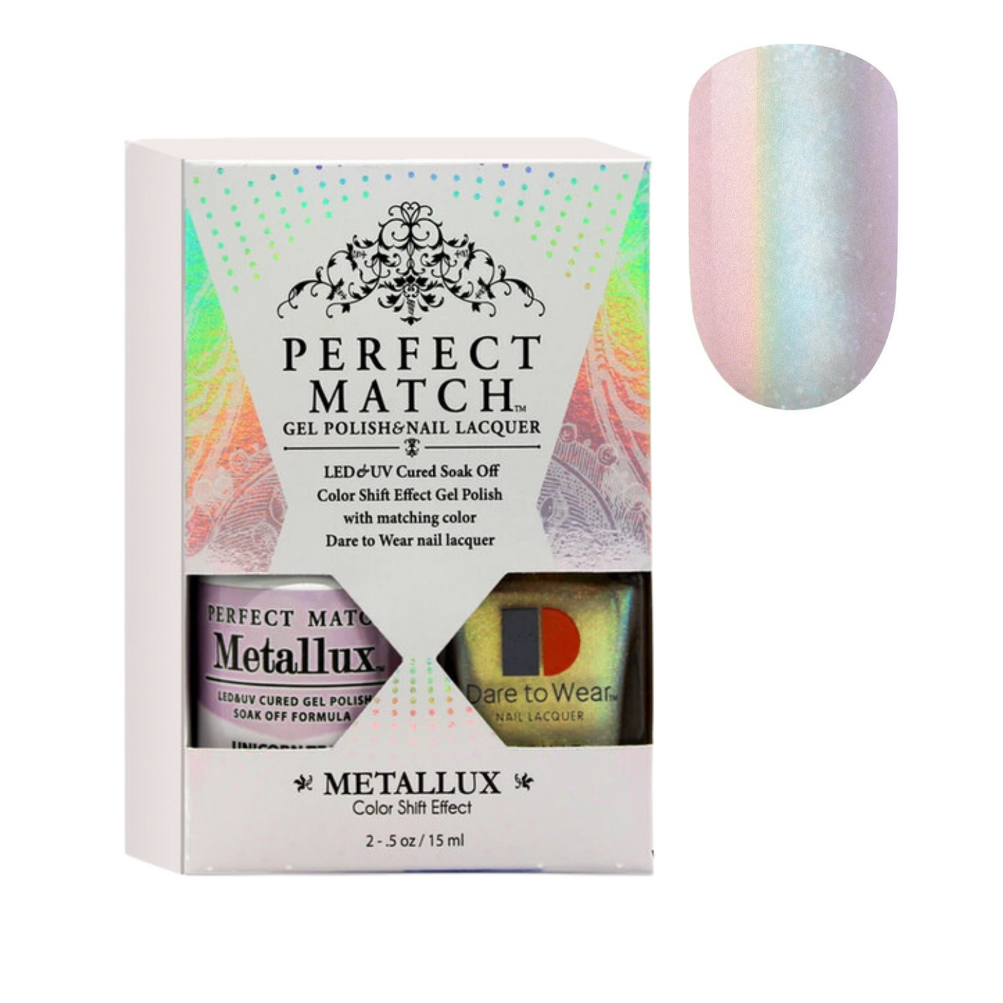LeChat Perfect Match Metalux Gel Polish & Nail Lacquer - Unicorn Tears 0.5 oz-MLMS07 - Premier Nail Supply 