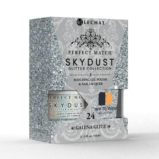 LeChat Perfect Match Sky Dust Gel Polish - Galena Glitz 0.5 oz -# SDMS24 - Premier Nail Supply 