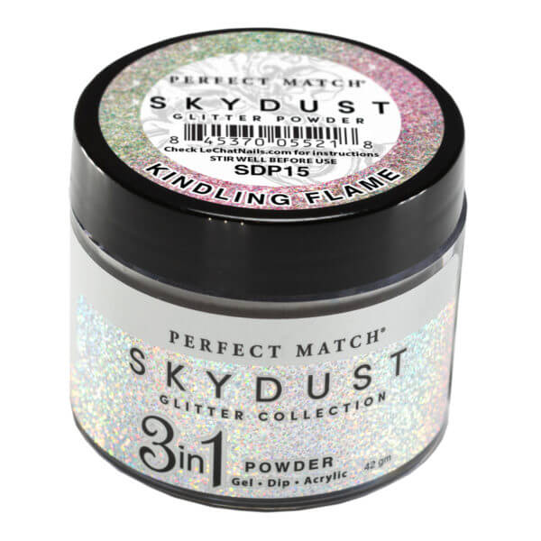 LeChat Perfect Sky Dust Glitter Powder - Kindling Flame 1.48 oz - #SDP15 - Premier Nail Supply 