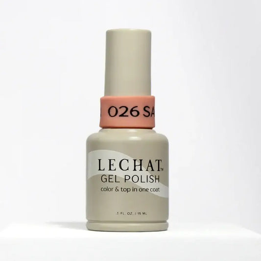 LeChat Gel Polish Color & Top One Coat Salmon Run 0.5 oz  - #LG026 - Premier Nail Supply 