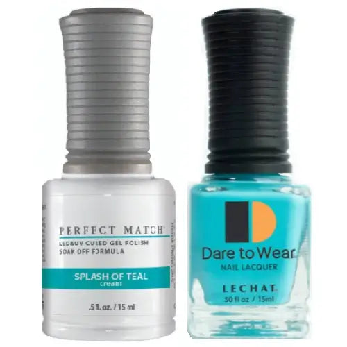 Lechat Perfect Match Gel Polish & Nail Lacquer - Splash of Teal 0.5 oz - #PMS265 - Premier Nail Supply 