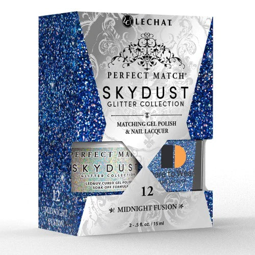 Lechat Perfect Match Sky Dust Gel Polish Midnight Fusion 0.5 oz - #SDMS12 - Premier Nail Supply 