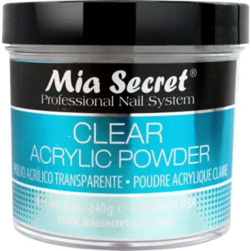 Mia Secret - Acrylic Powder Clear 8 oz - #PL450-C - Premier Nail Supply 