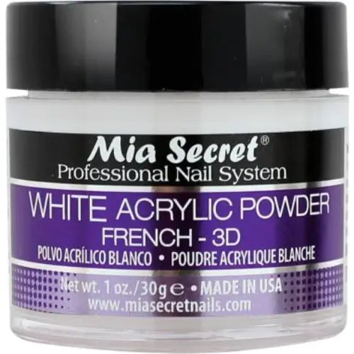Mia Secret - Acrylic Powder White French 1 oz - #PL420-W - Premier Nail Supply 