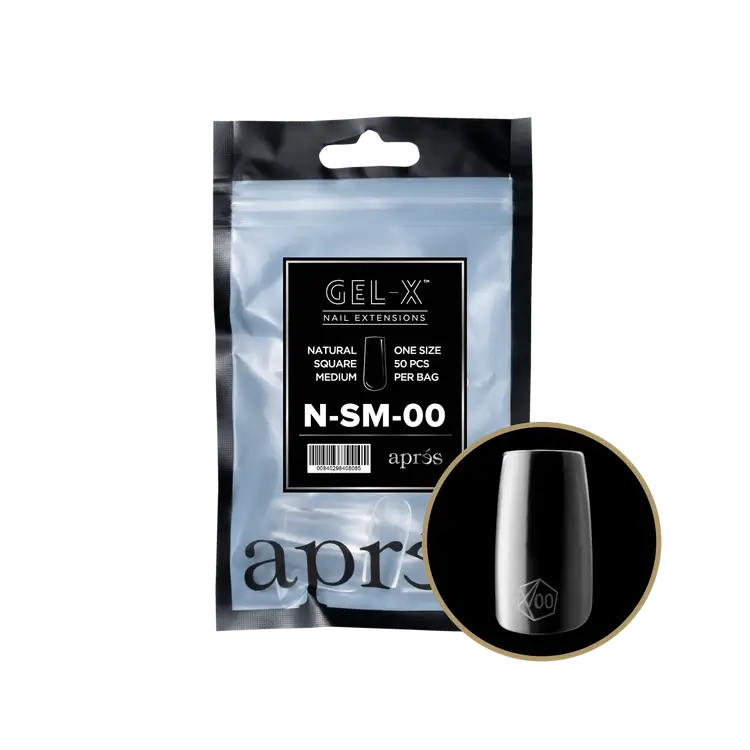 Apres-Gel-X® Natural Square Medium Refill Bag