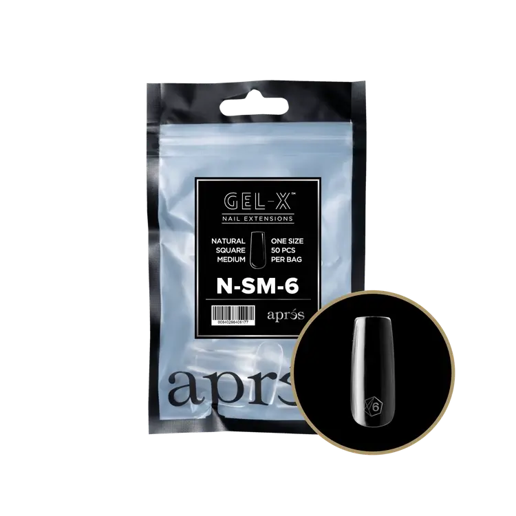 Apres-Gel-X® Natural Square Medium Refill Bag