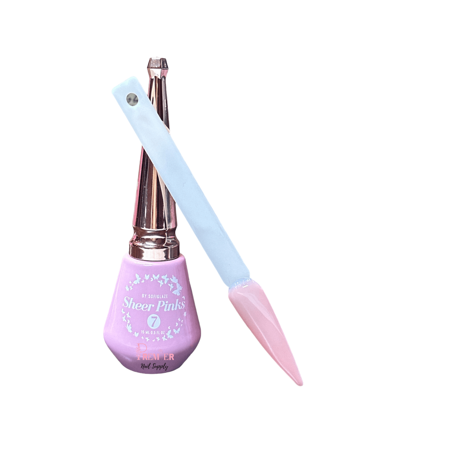 SofiGlaze Gelcolor Sheer Pink M.N.B.B 0.5 oz - #7 - Premier Nail Supply 