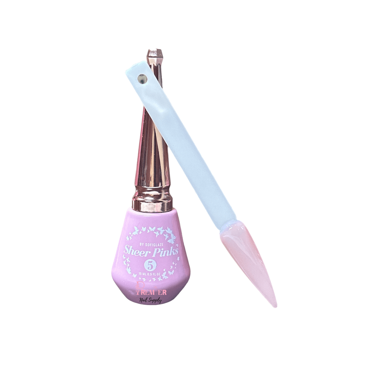 SofiGlaze Gelcolor Sheer Pink Pink Kiss 0.5 oz - #5 - Premier Nail Supply 