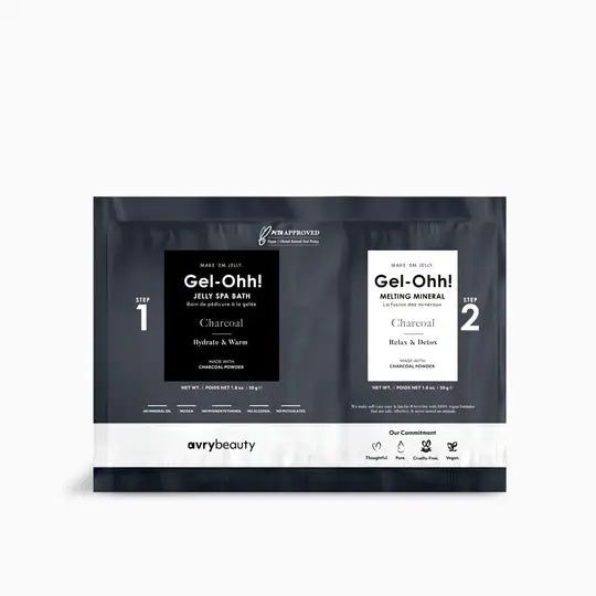 Avrybeauty-Ohh Gel Jelly Spa Pedi Bath Charcoal 1Pack or Box