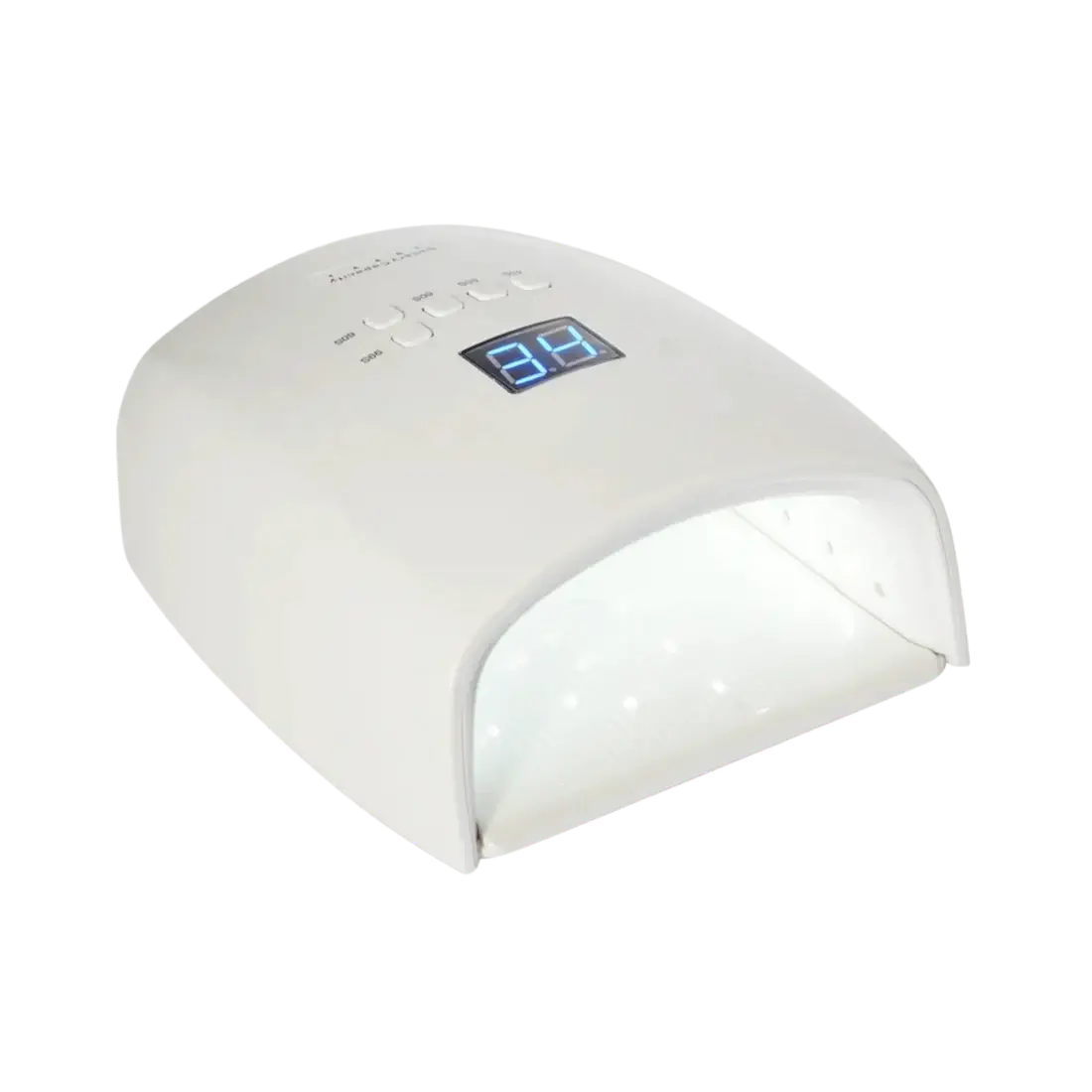DND WHITE CORDLESS RECHARGEABLE UV/LED LAMP — WHITE