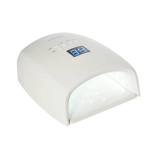 DND WHITE CORDLESS RECHARGEABLE UV/LED LAMP — WHITE