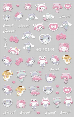 Nail Sticker Hello Kitty 5D #HG5D144