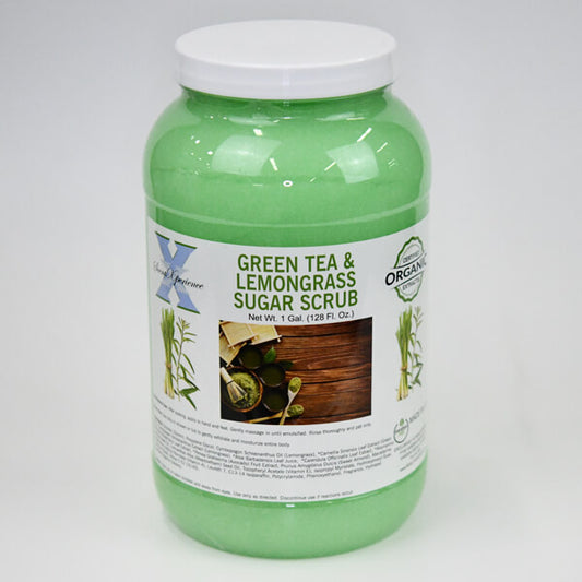 SCENT XPERIENCE Mani - Pedi Green Tea & Lemongrass Sugar Scrub 128 ft oz - Premier Nail Supply 