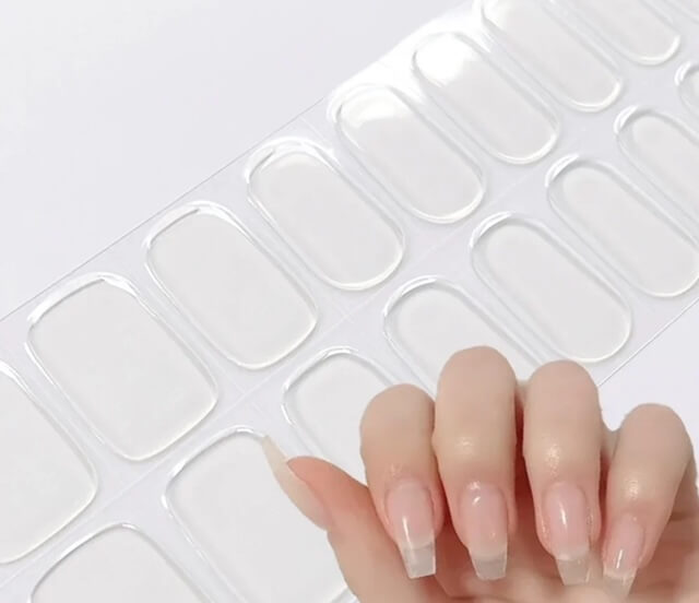 Semi Cured Gel Nail Warps Strip Transparent Crytal Clear - Premier Nail Supply 