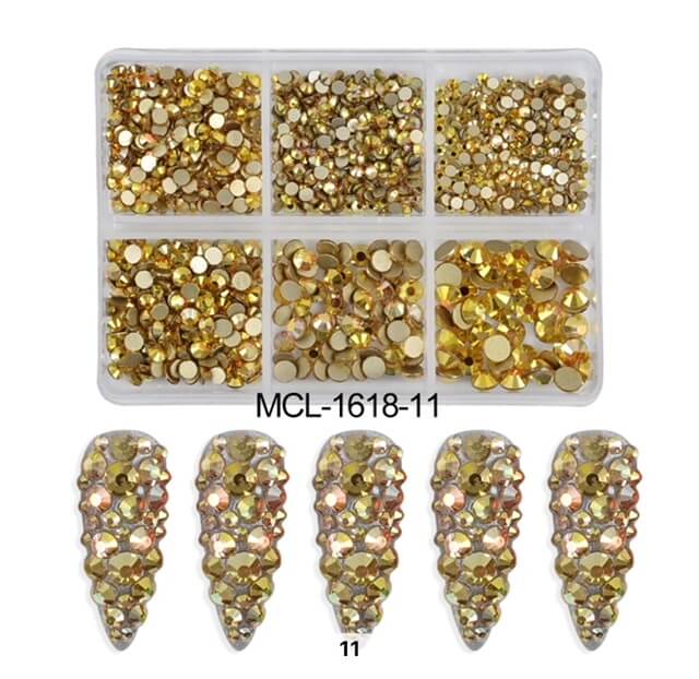 Nail Art Rhinestone Round Shape Flatback - Premier Nail Supply 