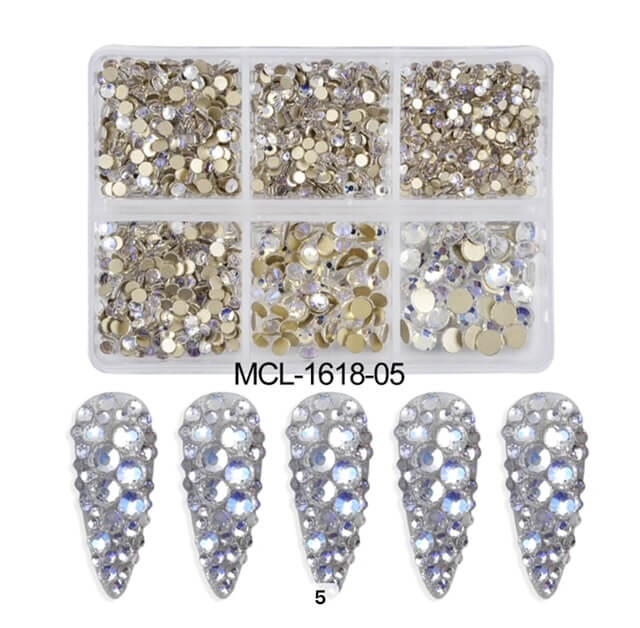 Nail Art Rhinestone Round Shape Flatback - Premier Nail Supply 