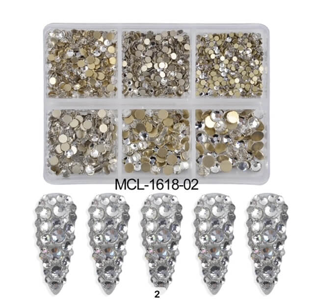 Nail Art Rhinestone Round Shape Flatback - Premier Nail Supply 