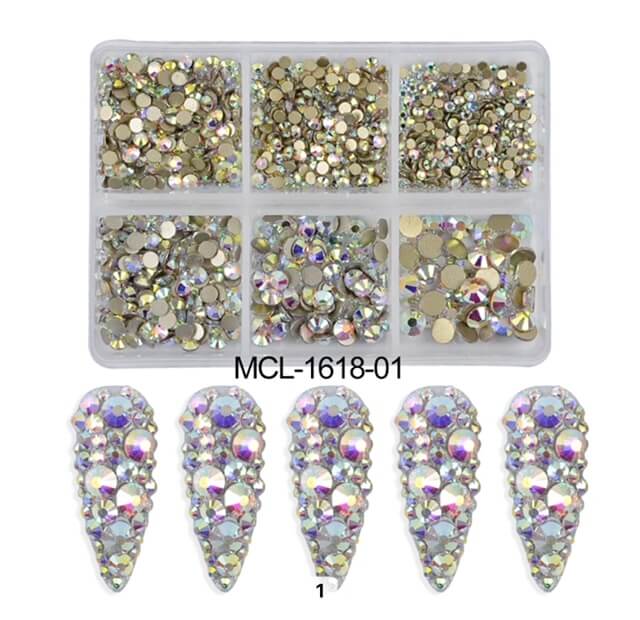 Nail Art Rhinestone Round Shape Flatback - Premier Nail Supply 