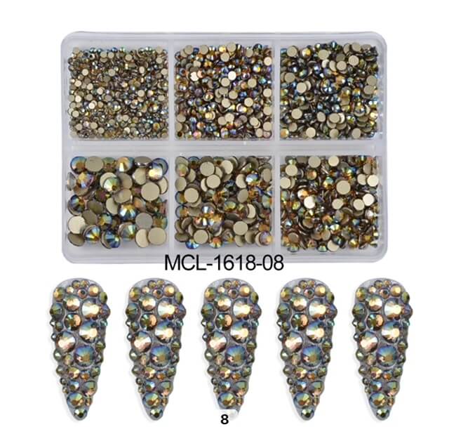 Nail Art Rhinestone Round Shape Flatback - Premier Nail Supply 