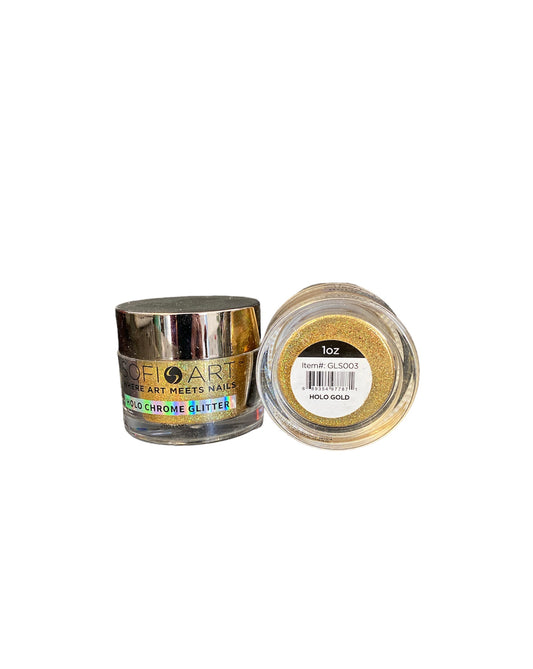 Sofi Art - Holo Gold Chrome Glitter 1 oz - #GLS003 - Premier Nail Supply 
