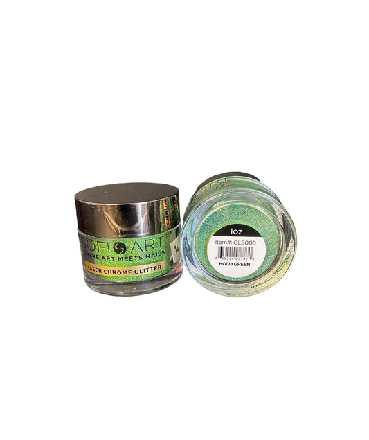 Sofi Art - Holo Green Chrome Glitter 1 oz - #GLS008 - Premier Nail Supply 