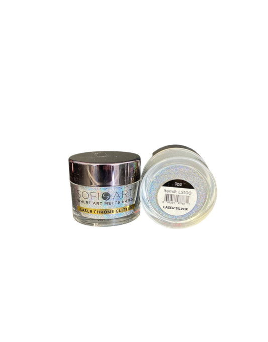 Sofi Art - Laser Chrome Glitter 1 oz - #LS100 - Premier Nail Supply 