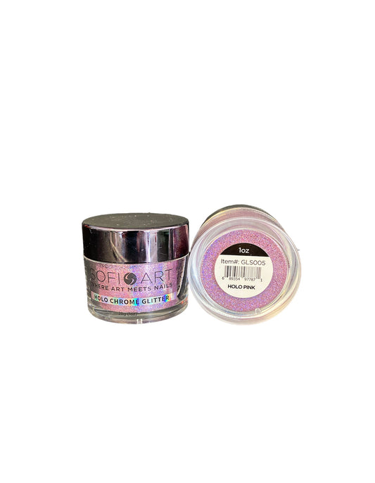 Sofi Art - Holo Pink Chrome Glitter 1 oz - # GLS005 - Premier Nail Supply 