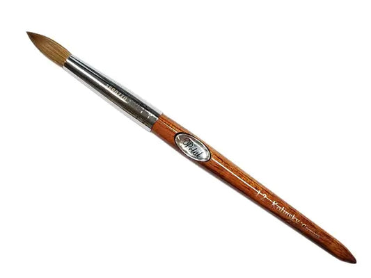 Petal acrylic nail brush kolinsky red wood size #12