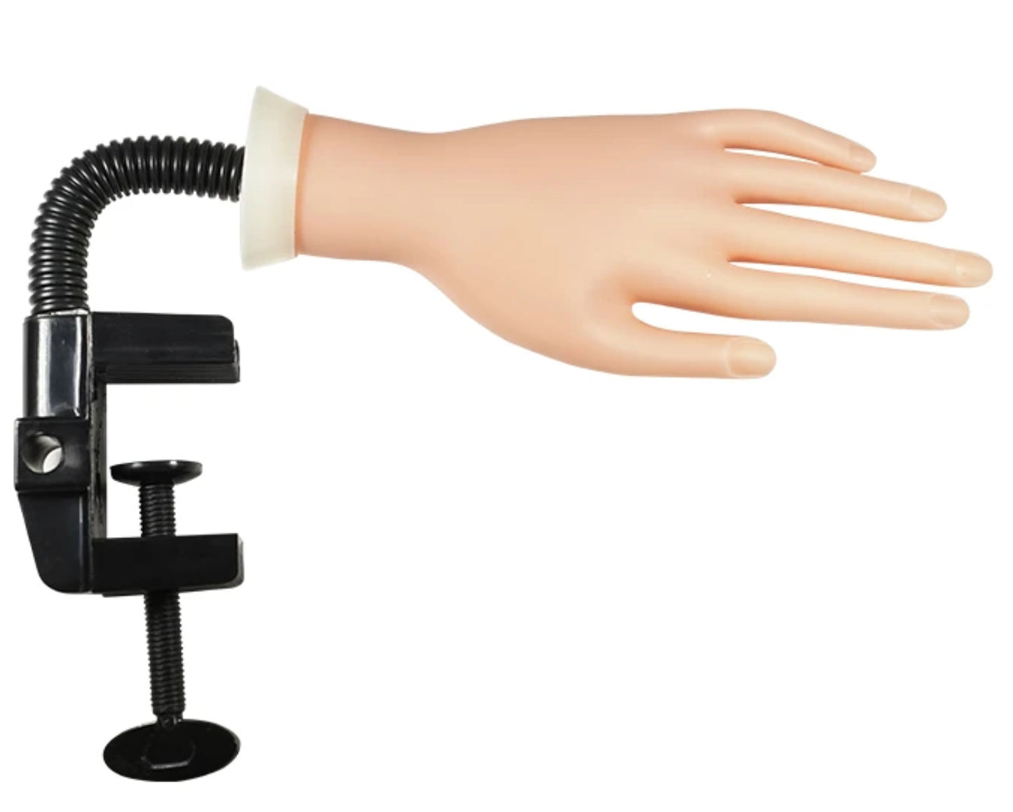 Soft Tabletop Practice Hand with Short Counter Clamp - Premier Nail Supply 