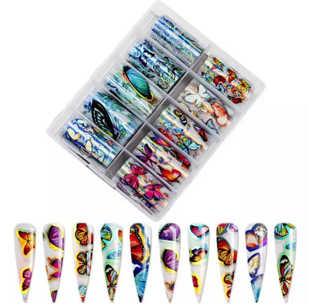 Transparent Full Look Butterfly Foil XYZ29-04 - Premier Nail Supply 