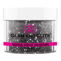 Glam & Glits - Glitter Acrylic Powder - Gunmetal 2oz - GAC34 - Premier Nail Supply 