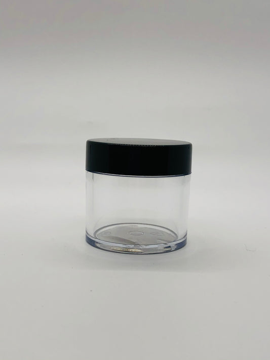 Acrylic Jar with Black Cap 1oz - Premier Nail Supply 